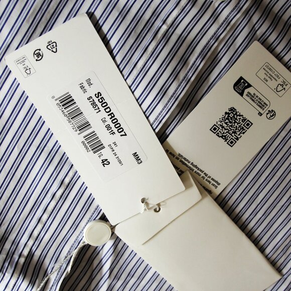 BNWT SS24 MAISON MARGIELA C STRIPED SHIRT 42 - Picture 8 of 13